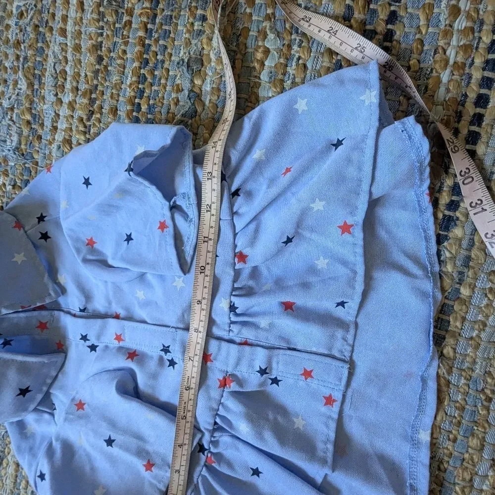Top Paw Blue Star Dog Dress Large – Americana Patriotic Stars 4th of July